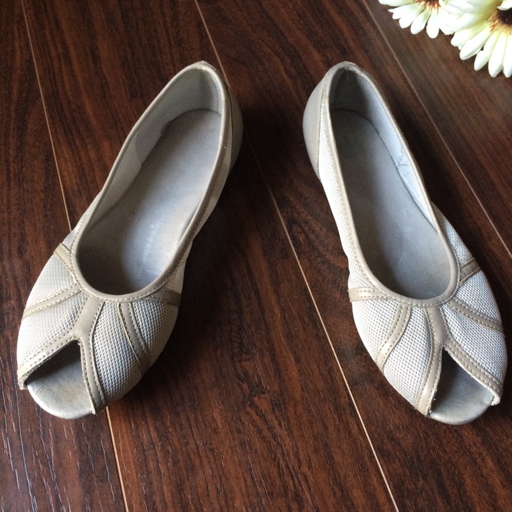 Patagonia Maha Breathe Peep Toe Flats Feather Grey